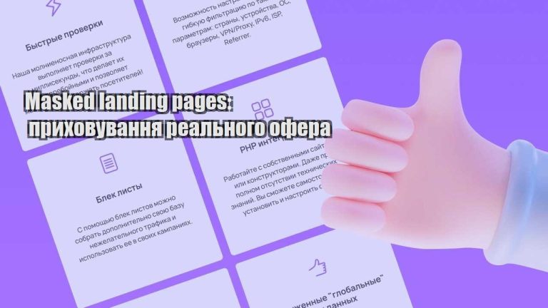 masked landing pages pryhovuvannya realnogo ofera